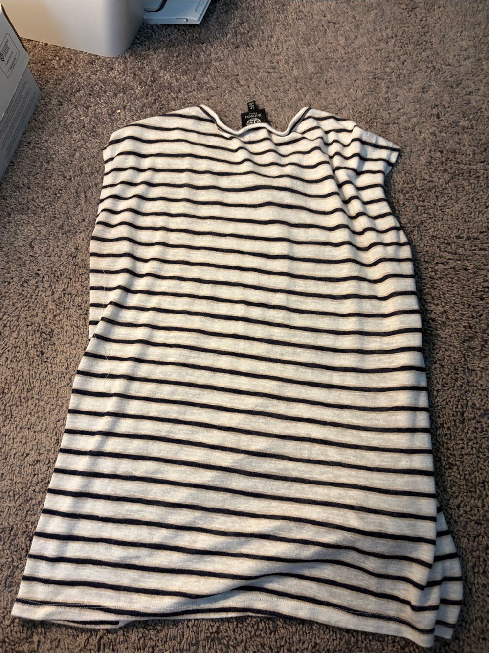 bobeau Black & White Striped Tie-Front Tank Top - Picture 7 of 8